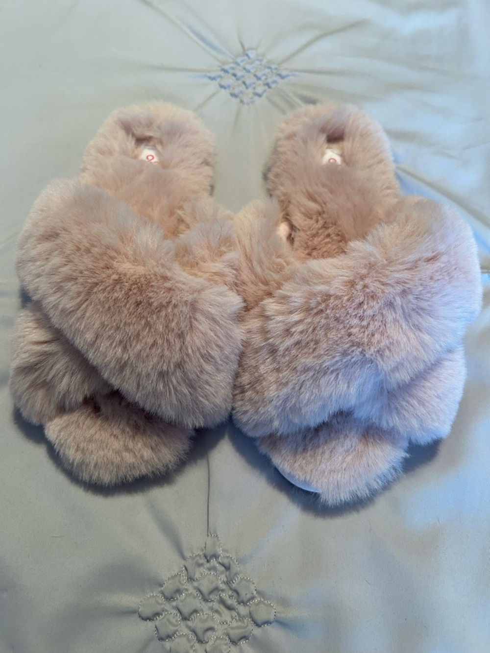 Shambala Plush Slippers in Blush Pink US M